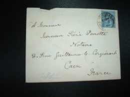 LETTRE Pour La FRANCE TP 2 1/2 D OBL. AU 6 98 A TRINCHAM - Cartas & Documentos