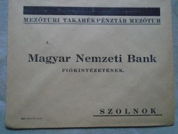 D143021  HUNGARY- Unsent Cover - Mezötúr Takarékpénztár  - A MNB  Fiókintézete  SZOLNOK - Covers & Documents