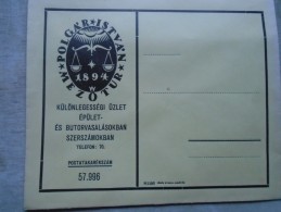 D143024  HUNGARY- Unsent Cover -Polgár István  Mezötúr - Különlegességi üzlet - Cartas & Documentos