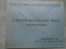 D143028  HUNGARY- Unsent Cover   Mezőtúri NNépban  RT Mezőtúr -AWIENER KOMMERZIAL BANK Bp-i Fiókjának - Briefe U. Dokumente