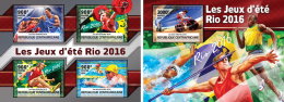 CENTRALAFRICA 2016 ** Summer Games Rio Olympia 2016 M/S+S/S - OFFICIAL ISSUE - A1636 - Summer 2016: Rio De Janeiro