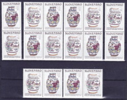 ** Slovaquie 1999 Mi 356-7 Zf+ZW, (MNH) Tout Les Combination Possible - Ongebruikt