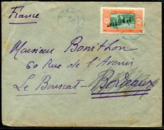 SENEGAL - N° 82 / LETTRE DE DAKAR LE 18/6/1928 POUR LE BOUSCAT AVEC GRIFFE LINÉAIRE - TB - Storia Postale