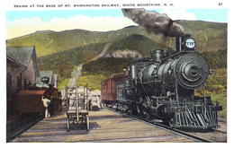TRAIN At THE BASE Of MOUNT WASHINGTON RAILWAY - WHITE MOUNTAINS - N. H. - ANNÉE / YEAR ~ 1930 - '35 (v-240)​ - White Mountains