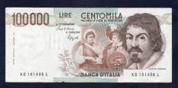 100000 Lire Caravaggio I° Tipo 1/9/1983 (BB-SPL) - 100.000 Lire