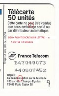 VARIÉTÉS FRANCE TÉLÉCARTE 08 / 94 F502 MINITEL 2  50 U GEM1 DN 9 CARAC.LASERS X 2 LIGNES  UTILISÉE B47040073 / 440807452 - Varietà