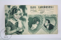Old 1934 Cinema/ Movie Advtg Image - Movie: Bright Eyes, Actors: Shirley Temple, James Dunn, Jane Darwell, Judith Allen - Cinema Advertisement