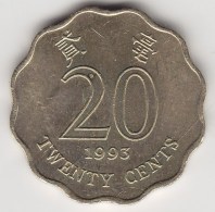 @Y@   Hong Kong  20 Cents  1993     (3715) - Hong Kong