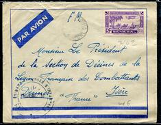 SENEGAL - PA N° 7/ LETTRE AVION EN FM DE SAINT LOUIS EN 3/1942 POUR DECINES - TB - Brieven En Documenten