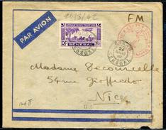 SENEGAL - PA N° 7/ LETTRE AVION EN FM DE DAKAR LE 24/3/1942 POUR NICE - TB - Storia Postale