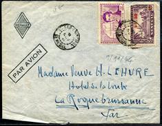 SENEGAL - N° 193 + MAURITANIE N° 96 / LETTRE AVION DE DAKAR LE 9/11/1944 POUR LE VAR - TB - Storia Postale