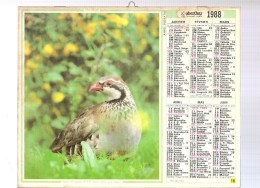 Almanach Des PTT De 1988 Département 92 Oiseau Et Chien De Chasse - Grand Format : 1921-40