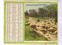 Almanach Des PTT De 1973 Département 86 Forêt De Pins (Bassin D'Arcachon) Moutons Sur Le Route (Calvados) - Groot Formaat: 1921-40