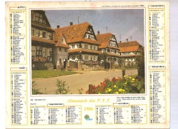 Almanach Des PTT De 1986 Département (93,94,95) Oberseebach (67) Village Des Alpes Maritimes - Tamaño Grande : 1981-90
