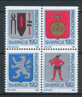 Sweden 1986 Facit # 1403-1406. Discount Stamps VIII, Coat-of-Arms Of Swedish Provinces,  See Scann, MNH (**) - Nuevos