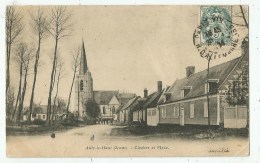 Ailly Le Haut Clocher  (80.Somme)  Le Clocher Et La Place - Ailly Le Haut Clocher