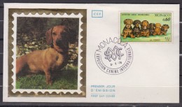 MONAC0     1976   Premier Jour      Exposition Canine Internationale De Monte Carlo - Lettres & Documents