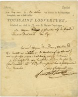 TOUSSAINT LOUVERTURE (1743-1803), Général Et Gouverneur De Saint-Domingue. - Andere & Zonder Classificatie