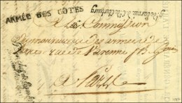 ARMEE DES CÔTES Sur Lettre Avec Texte Daté De Rennes Adressée En Franchise à Paris, Au... - Legerstempels (voor 1900)