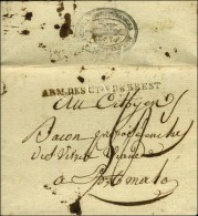 ARM.DES CTes DE BREST Sur Lettre Avec Texte Daté De Rennes Adressée à Port Malo (NR De St... - Bolli Militari (ante 1900)