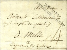 2e DIV / ARMEE DE L'OUEST Sur Lettre Avec Texte Daté De Niort. An 3. - SUP. - Army Postmarks (before 1900)