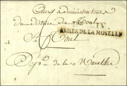 1re DIV / ARMEE DE LA MOSELLE Sur Lettre Avec Texte Daté De Trèves An 3. - SUP. - R. - Sellos De La Armada (antes De 1900)