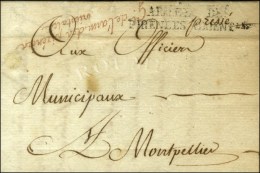 ARMEE DES / PYRENEES ORIENTles Sur Lettre Avec Texte Daté '' Au Quartier Général De Perpignan... - Legerstempels (voor 1900)