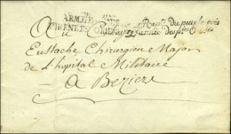 ARMEE DES / PYRENEES ORIENTles Sur Lettre Avec Texte Daté De Perpignan Adressée En Franchise Au ''... - Army Postmarks (before 1900)