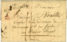 (H) / ARM. D'ESPAGNE Sur Lettre Avec Texte Daté De Burgos. 1824. - TB / SUP. - Legerstempels (voor 1900)