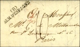 (B) / ARM. D'ESPAGNE Sur Lettre Avec Texte Daté De Curiol 1823. - SUP. - Legerstempels (voor 1900)