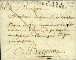 P.42.P. / GUERANDE Sur Lettre Avec Texte Adressée Au Général Baron De Foy, Commandant La... - Legerstempels (voor 1900)