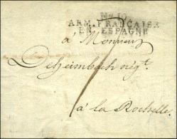 N° 10 / ARM. FRANCAISE / EN ESPAGNE Sur Lettre Avec Texte Daté De Vittoria. 1808. - SUP. - Legerstempels (voor 1900)