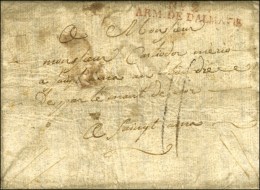 N° 2 / ARM. DE DALMATIE Rouge Sur Lettre Avec Texte Daté De Trau. 1807. - TB. - R. - Legerstempels (voor 1900)