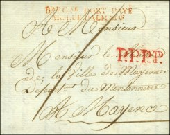 Bau Gal PORT PAYE / ARM. DE DALMATIE Rouge Sur Lettre Avec Texte Daté De Zara 1808 Adressée à... - Legerstempels (voor 1900)