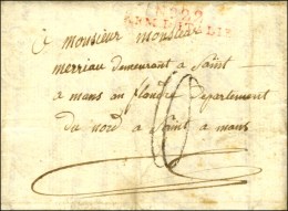 N° 22 / ARM. D'ITALIE Rouge Sur Lettre Avec Texte Daté D'Almissa. 1806. - TB. - Legerstempels (voor 1900)