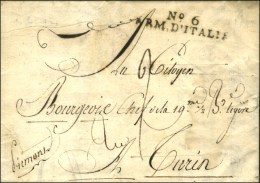 N° 6 / ARM. D'ITALIE Sur Lettre Avec Texte Daté De Rovigo Signé Du Général Moreau.... - Army Postmarks (before 1900)