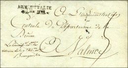 ARM. D'ITALIE / 32ME Don (27mm) Sur Lettre Avec Texte Daté De Grenoble. Au Recto, Mention Manuscrite '' Le... - Army Postmarks (before 1900)