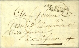 ARM D'ITALIE / 4 ME DON Sur Lettre Datée '' Au Quartier Général De Nice An 8 ''. - SUP. - Army Postmarks (before 1900)