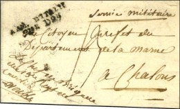 ARM. D'ITALIE / 2ME Don (27mm) Sur Lettre Avec Texte Daté De Broni. Au Recto Paraphe Manuscrit '' Le Chef De... - Legerstempels (voor 1900)