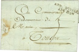 ARM. D'ITALIE / 1re Don Sur Lettre Avec Texte Daté De Nice An 8. - TB / SUP. - Army Postmarks (before 1900)