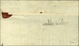 Lettre Avec Texte Du Ministère De La Guerre Daté De Paris An 2, Adressée Au Commandant Du... - Army Postmarks (before 1900)