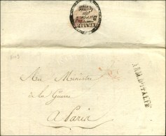 ARM D'ITALIE (42mm L Normale) Sur Lettre Avec Texte Daté De Milan Adressée En Franchise Au Ministre... - Army Postmarks (before 1900)