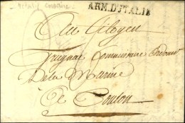 ARM D'ITALIE Sur Lettre Avec Texte Relatif à Un Corsaire Daté De Livourne. An 4. - TB / SUP. - Army Postmarks (before 1900)