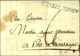 ARMEE D'ITALIE (55mm) Sur Lettre Avec Texte Daté De Nice Adressée à Port La Montagne (NR De... - Legerstempels (voor 1900)