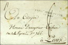 ARM. D'OBSERVATION / DU MIDI Sur Lettre Avec Texte Daté De Rome An 9. - TB. - R. - Army Postmarks (before 1900)