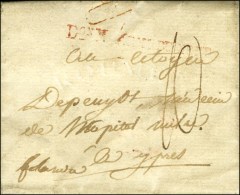 Don M ARM. DU NORD Rouge Sur Lettre Avec Texte Daté De La Haye An 3. - TB. - Legerstempels (voor 1900)