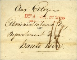 Don A ARM. DU NORD Rouge Sur Lettre Sans Texte Daté '' Au Camp Sous Mulheim An 5 '', Au Verso Beau Cachet De... - Legerstempels (voor 1900)