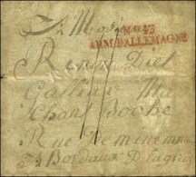 N° 43 / ARM. D'ALLEMAGNE Rouge Sur Lettre Avec Texte Daté D'Hanovre. 1812. - TB / SUP. - Legerstempels (voor 1900)