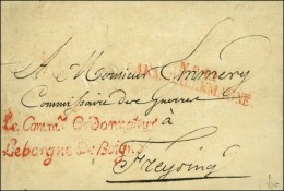 N° 42 / ARM. D'ALLEMAGNE Rouge Et Franchise ' Le Commt Ordonnateur / Leborgne De Boigne ' Sur LAS De Leborgne... - Legerstempels (voor 1900)