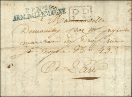 P.P. N° 26 / ARM. D'ALLEMAGNE Bleu Sur Lettre Avec Texte Daté De Brême. 1809. - SUP. - R. - Legerstempels (voor 1900)